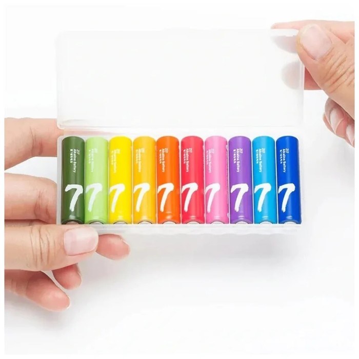 Батарейка алкалиновая Xiaomi ZMI Rainbow Zi7, AАA, LR03-10BOX, 1.5 В, 10 шт. - фото 51391127 Батарейка алкалиновая Xiaomi ZMI Rainbow Zi7, AАA, LR03-10BOX, 1.5 В, 10 шт. - фото 51391127
