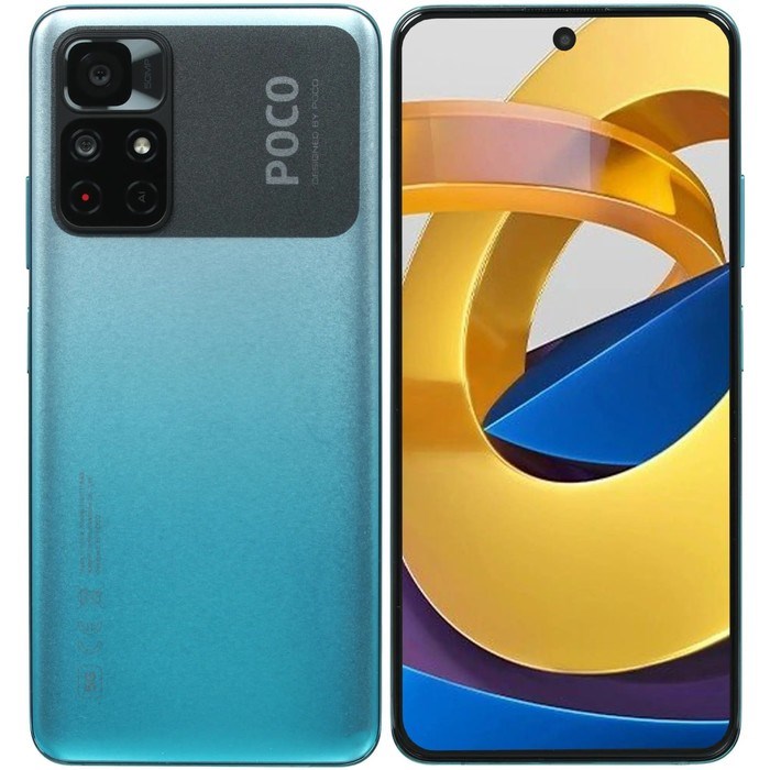 Смартфон Xiaomi POCO M4 Pro 5G NFC RU, 6.6'', IPS, 6Гб, 128Гб, 50 Мп, 16Мп, 5000 мАч, синий - фото 51391185 Смартфон Xiaomi POCO M4 Pro 5G NFC RU, 6.6'', IPS, 6Гб, 128Гб, 50 Мп, 16Мп, 5000 мАч, синий - фото 51391185