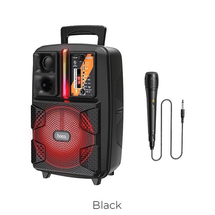 Портативная колонка Hoco BS37, 10 Вт, 1800 мАч, BT 5.0, microSD, USB, AUX, FM, микрофон, черная - фото 51391193 Портативная колонка Hoco BS37, 10 Вт, 1800 мАч, BT 5.0, microSD, USB, AUX, FM, микрофон, черная - фото 51391193