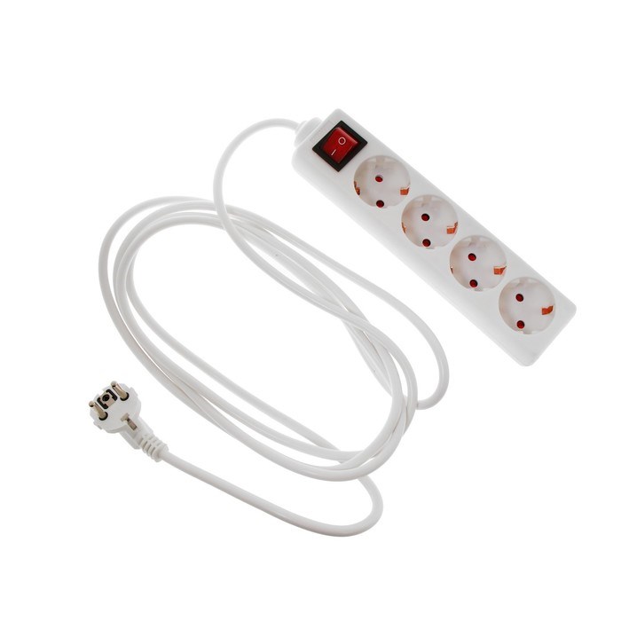 Удлинитель Luazon Lighting, 4 розетки, 3 м, 10 А, 1300 Вт, 3х0.75 мм2, с з/к, с выкл., - фото 51391313 Удлинитель Luazon Lighting, 4 розетки, 3 м, 10 А, 1300 Вт, 3х0.75 мм2, с з/к, с выкл., - фото 51391313