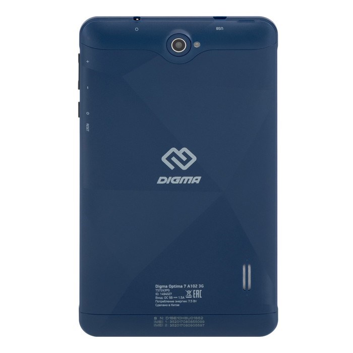 Планшет Digma Optima 7 A102, 7", IPS 1024x600, 1.3 ГГц, 1+16 Гб, 2 Мп, Android 11, синий - фото 51391819 Планшет Digma Optima 7 A102, 7", IPS 1024x600, 1.3 ГГц, 1+16 Гб, 2 Мп, Android 11, синий - фото 51391819