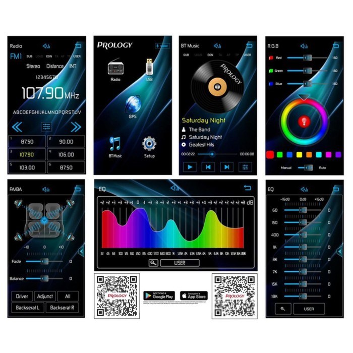 Автомагнитола PROLOGY SMP-300, 1DIN, USB/ FM/ BT, приложение OS Android/ iOS, RCA 4х55 Вт - фото 51391863 Автомагнитола PROLOGY SMP-300, 1DIN, USB/ FM/ BT, приложение OS Android/ iOS, RCA 4х55 Вт - фото 51391863