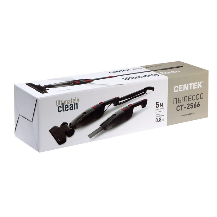 Пылесос вертикальный Centek CT-2566, 800/150 Вт, 0.8 л, черный - фото 51392146 Пылесос вертикальный Centek CT-2566, 800/150 Вт, 0.8 л, черный - фото 51392146