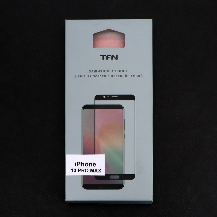 Защитное стекло 2.5D TFN для iPhone 13 Pro Max, полный клей, черное - фото 51392184 Защитное стекло 2.5D TFN для iPhone 13 Pro Max, полный клей, черное - фото 51392184