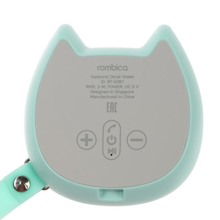 Портативная колонка Rombica Mysound Oscar, 3 Вт, BT 5.0, 3.7 В, микрофон, 1200 мАч, зеленая - фото 51392208 Портативная колонка Rombica Mysound Oscar, 3 Вт, BT 5.0, 3.7 В, микрофон, 1200 мАч, зеленая - фото 51392208
