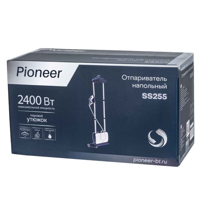 Отпариватель Pioneer SS255, напольный, 2400Вт, 1 л, 50 г/мин, цвет синий-белый - фото 51392392 Отпариватель Pioneer SS255, напольный, 2400Вт, 1 л, 50 г/мин, цвет синий-белый - фото 51392392
