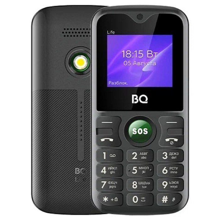 Сотовый телефон BQ M-1853 Life, 1.77", 2 sim, 32Мб, microSD, 600 мАч, фонарик, черно-зеленый - фото 51392960 Сотовый телефон BQ M-1853 Life, 1.77", 2 sim, 32Мб, microSD, 600 мАч, фонарик, черно-зеленый - фото 51392960