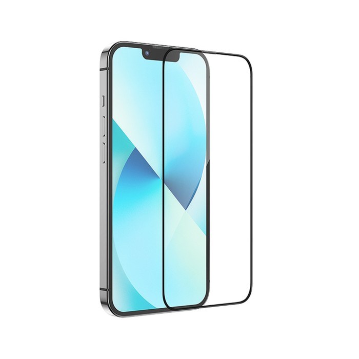 Защитное стекло Hoco A26, для iPhone 13 mini, с защитной сеткой для микрофона, чёрное - фото 51393036 Защитное стекло Hoco A26, для iPhone 13 mini, с защитной сеткой для микрофона, чёрное - фото 51393036