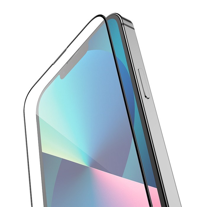 Защитное стекло Hoco A26, для iPhone 13 Pro Max,с защитной сеткой для микрофона,черная рамка - фото 51393055 Защитное стекло Hoco A26, для iPhone 13 Pro Max,с защитной сеткой для микрофона,черная рамка - фото 51393055
