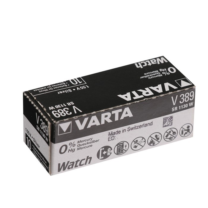 Батарейка Varta Silver Oxide, 389 - 1BL, 1.55 В, блистер, 1 шт. - фото 51393117 Батарейка Varta Silver Oxide, 389 - 1BL, 1.55 В, блистер, 1 шт. - фото 51393117