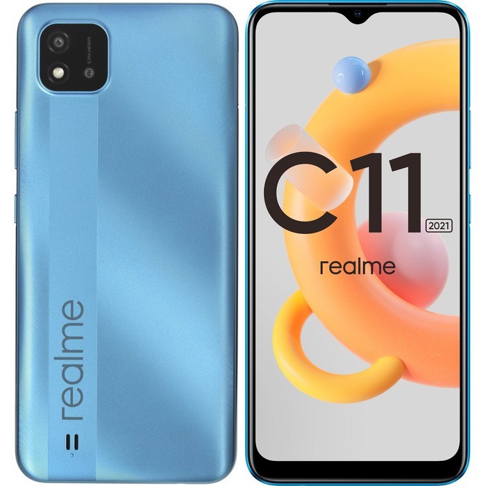 Смартфон Realme С11 2021, 6.5", LCD, 2 sim, 2 Гб, 32 Гб, 8 Мп, 5000 мАч, NFC, голубой - фото 51393328 Смартфон Realme С11 2021, 6.5", LCD, 2 sim, 2 Гб, 32 Гб, 8 Мп, 5000 мАч, NFC, голубой - фото 51393328