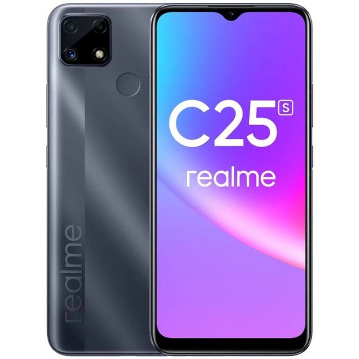 Смартфон Realme C25S, 6.5", LCD, 2 sim, 4 Гб, 64 Гб, 48 Мп, 8 Мп, 6000 мАч, NFC, серый - фото 51393335 Смартфон Realme C25S, 6.5", LCD, 2 sim, 4 Гб, 64 Гб, 48 Мп, 8 Мп, 6000 мАч, NFC, серый - фото 51393335
