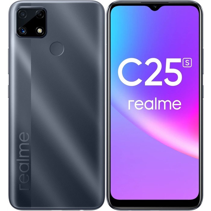 Смартфон Realme C25S, 6.5", LCD, 2 sim, 4 Гб, 64 Гб, 48 Мп, 8 Мп, 6000 мАч, NFC, серый - фото 51393336 Смартфон Realme C25S, 6.5", LCD, 2 sim, 4 Гб, 64 Гб, 48 Мп, 8 Мп, 6000 мАч, NFC, серый - фото 51393336