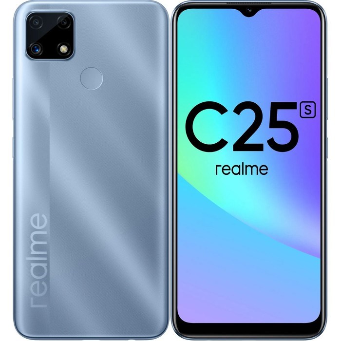 Смартфон Realme C25S, 6.5", LCD, 2 sim, 4 Гб, 128 Гб, 48 Мп, 8 Мп, 6000 мАч, NFC, синий - фото 51393353 Смартфон Realme C25S, 6.5", LCD, 2 sim, 4 Гб, 128 Гб, 48 Мп, 8 Мп, 6000 мАч, NFC, синий - фото 51393353