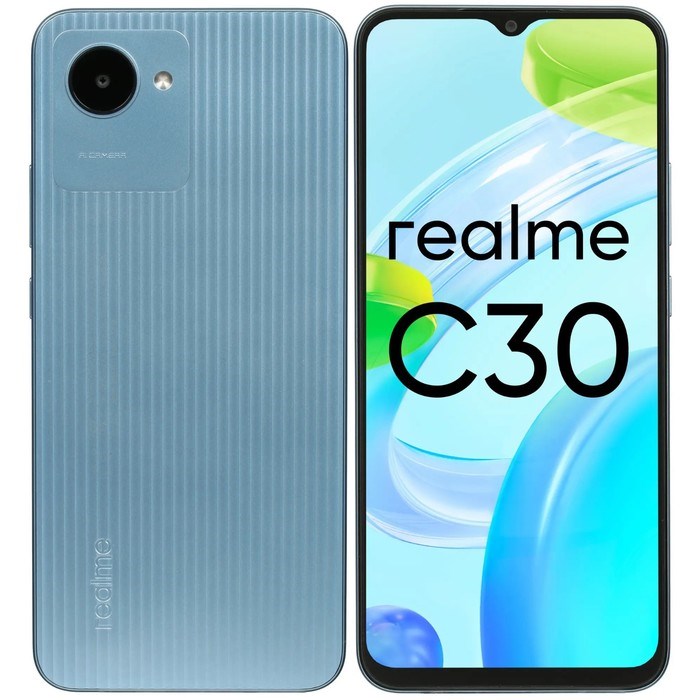 Смартфон Realme C30, 6.5", LCD, 2 sim, 4 Гб, 64 Гб, 8 Мп, 5 Мп, microSD, 5000 мАч, голубой - фото 51393377 Смартфон Realme C30, 6.5", LCD, 2 sim, 4 Гб, 64 Гб, 8 Мп, 5 Мп, microSD, 5000 мАч, голубой - фото 51393377