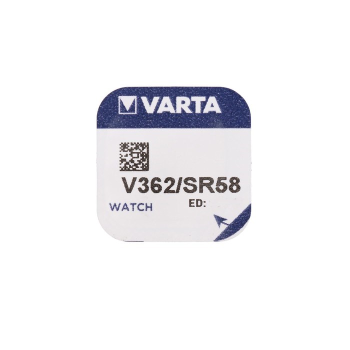 Батарейка Varta Silver Oxide, 362 (SR721SW) - 1BL, 1.55 В, блистер, 1 шт. - фото 51393623 Батарейка Varta Silver Oxide, 362 (SR721SW) - 1BL, 1.55 В, блистер, 1 шт. - фото 51393623