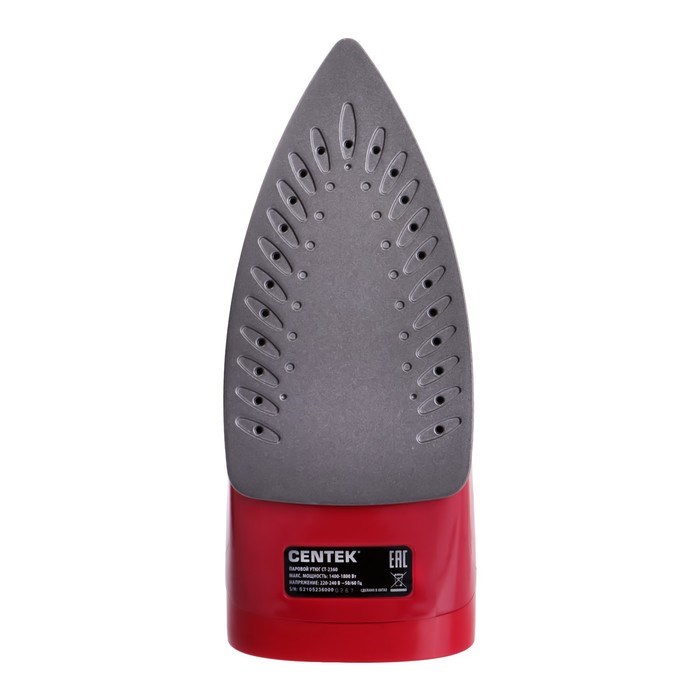 Утюг Centek CT-2360, 1800 Вт, антипригарная подошва, 200 мл, красно-чёрный - фото 51393658 Утюг Centek CT-2360, 1800 Вт, антипригарная подошва, 200 мл, красно-чёрный - фото 51393658