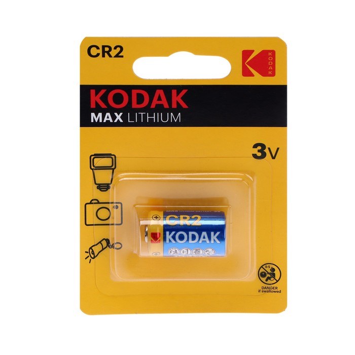 Батарейка литиевая Kodak Max, CR2 (KCR2-1, CR17355)-1BL, блистер, 1 шт. - фото 51393708 Батарейка литиевая Kodak Max, CR2 (KCR2-1, CR17355)-1BL, блистер, 1 шт. - фото 51393708