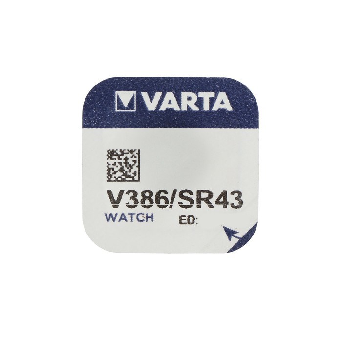 Батарейка Varta Silver Oxide, 386 (SR43W) - 1BL, 1.55 В, блистер, 1 шт. - фото 51394576 Батарейка Varta Silver Oxide, 386 (SR43W) - 1BL, 1.55 В, блистер, 1 шт. - фото 51394576