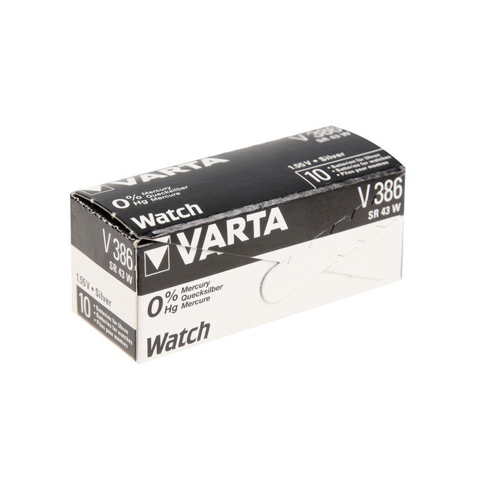 Батарейка Varta Silver Oxide, 386 (SR43W) - 1BL, 1.55 В, блистер, 1 шт. - фото 51394577 Батарейка Varta Silver Oxide, 386 (SR43W) - 1BL, 1.55 В, блистер, 1 шт. - фото 51394577