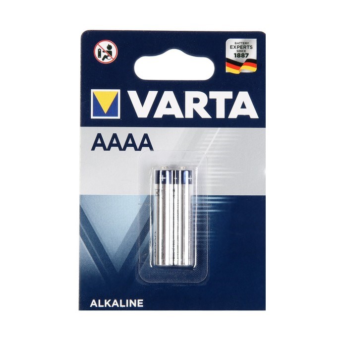 Батарейка алкалиновая Varta, AAAA, LR8D425(LR61/25A)-2BL, 1.5В, блистер, 2 шт. - фото 51394579 Батарейка алкалиновая Varta, AAAA, LR8D425(LR61/25A)-2BL, 1.5В, блистер, 2 шт. - фото 51394579