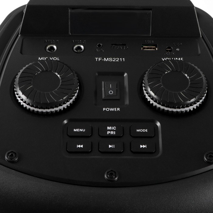Портативная колонка Telefunken TF-MS2211, 100 Вт, 3000 мАч, FM, BT, microSD, USB, подсветка - фото 51394783 Портативная колонка Telefunken TF-MS2211, 100 Вт, 3000 мАч, FM, BT, microSD, USB, подсветка - фото 51394783
