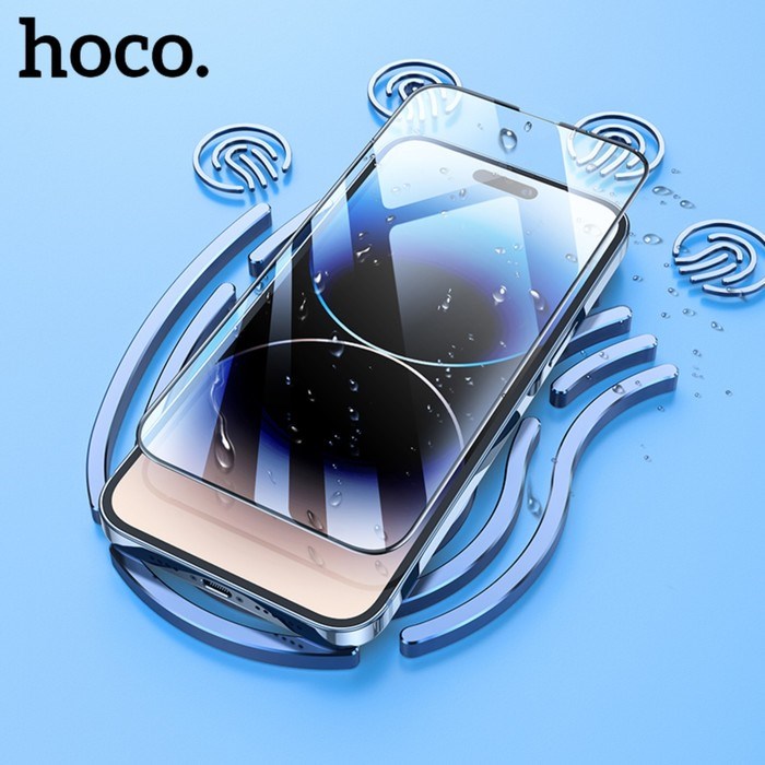 Защитное стекло Hoco для iPhone 14 Pro, с рамкой для установки, полный клей, 0.33 мм, 9H - фото 51395140 Защитное стекло Hoco для iPhone 14 Pro, с рамкой для установки, полный клей, 0.33 мм, 9H - фото 51395140