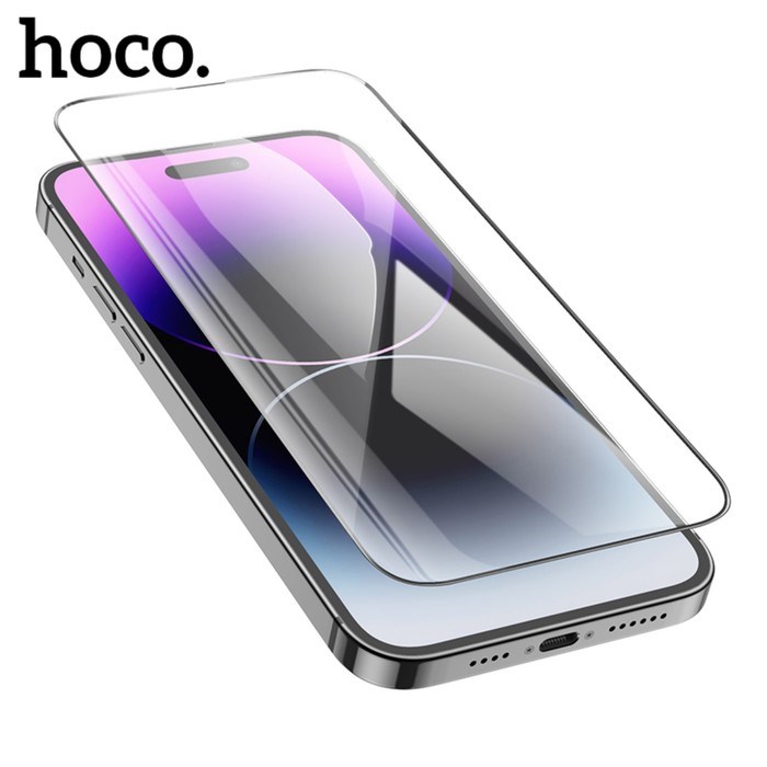 Защитное стекло Hoco для iPhone 14 Pro, с рамкой для установки, полный клей, 0.33 мм, 9H - фото 51395145 Защитное стекло Hoco для iPhone 14 Pro, с рамкой для установки, полный клей, 0.33 мм, 9H - фото 51395145