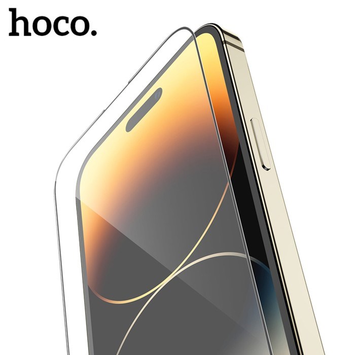 Защитное стекло Hoco для iPhone 14 Pro, с рамкой для установки, полный клей, 0.33 мм, 9H - фото 51395146 Защитное стекло Hoco для iPhone 14 Pro, с рамкой для установки, полный клей, 0.33 мм, 9H - фото 51395146