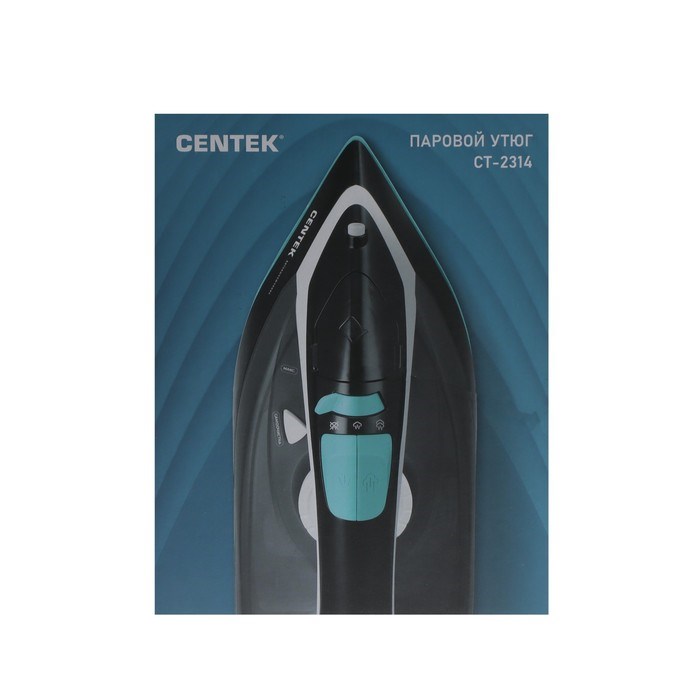 Утюг Centek CT-2314, 2800 Вт, керамическая подошва, 320 мл, бело-фиолетовый - фото 51395412 Утюг Centek CT-2314, 2800 Вт, керамическая подошва, 320 мл, бело-фиолетовый - фото 51395412