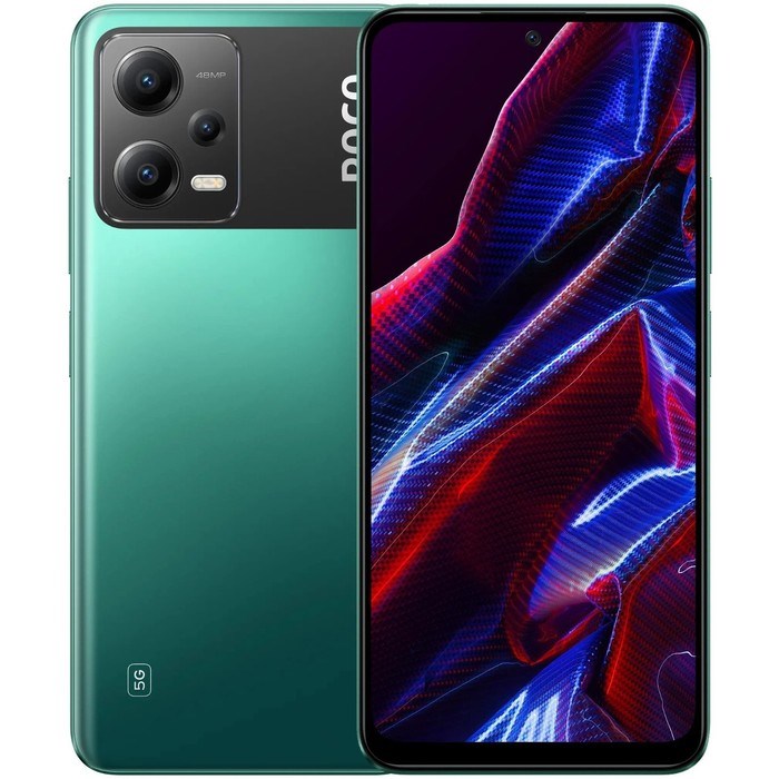 Смартфон Xiaomi POCO X5 5G RU, 6.67'', 8 Гб, 256 Гб, 48 Мп, 13 Мп, 5000 мАч, зеленый - фото 51395721 Смартфон Xiaomi POCO X5 5G RU, 6.67'', 8 Гб, 256 Гб, 48 Мп, 13 Мп, 5000 мАч, зеленый - фото 51395721