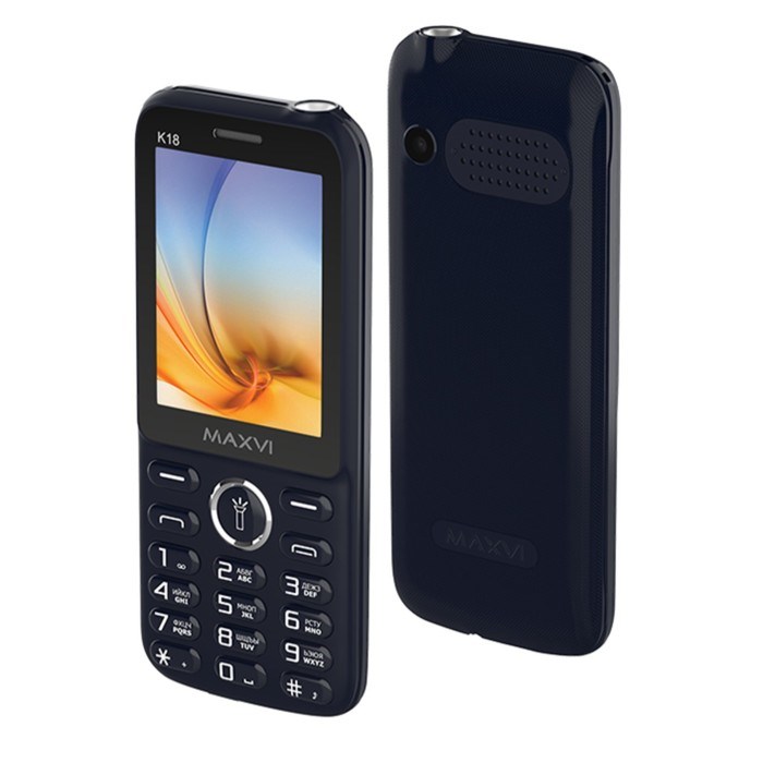 Сотовый телефон Maxvi K18, 2.4", 1.3 Мп, microSD, 2 sim, FM, фонарик, 800 мАч, синий - фото 51396886 Сотовый телефон Maxvi K18, 2.4", 1.3 Мп, microSD, 2 sim, FM, фонарик, 800 мАч, синий - фото 51396886