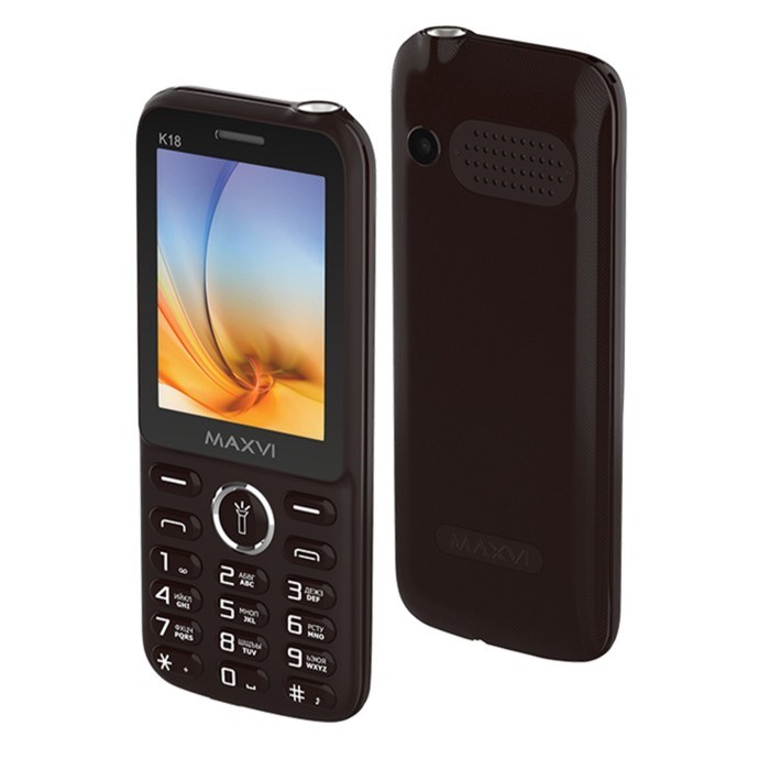 Сотовый телефон Maxvi K18, 2.4", 1.3 Мп, microSD, 2 sim, FM, фонарик, 800 мАч, коричневый - фото 51396890 Сотовый телефон Maxvi K18, 2.4", 1.3 Мп, microSD, 2 sim, FM, фонарик, 800 мАч, коричневый - фото 51396890