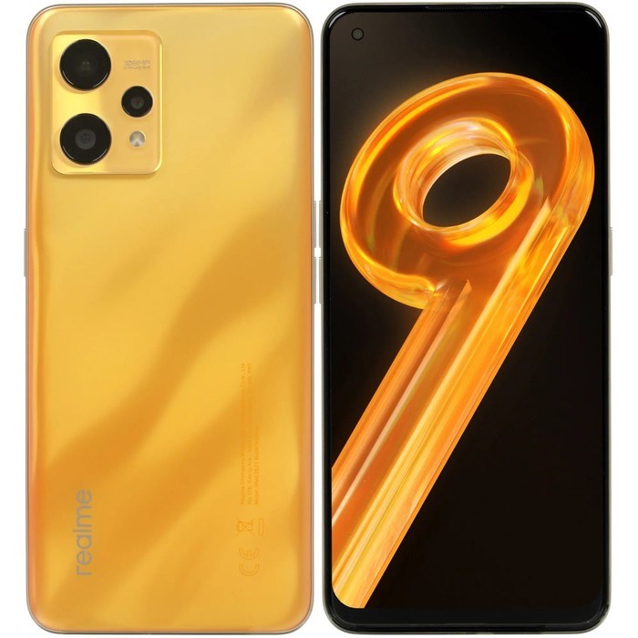 Смартфон Realme 9, 6.4", SAmoled, 2 sim, 6 Гб, 128 Гб, 108 Мп, 16 Мп, 5000 мАч, NFC, золотой - фото 51396964 Смартфон Realme 9, 6.4", SAmoled, 2 sim, 6 Гб, 128 Гб, 108 Мп, 16 Мп, 5000 мАч, NFC, золотой - фото 51396964