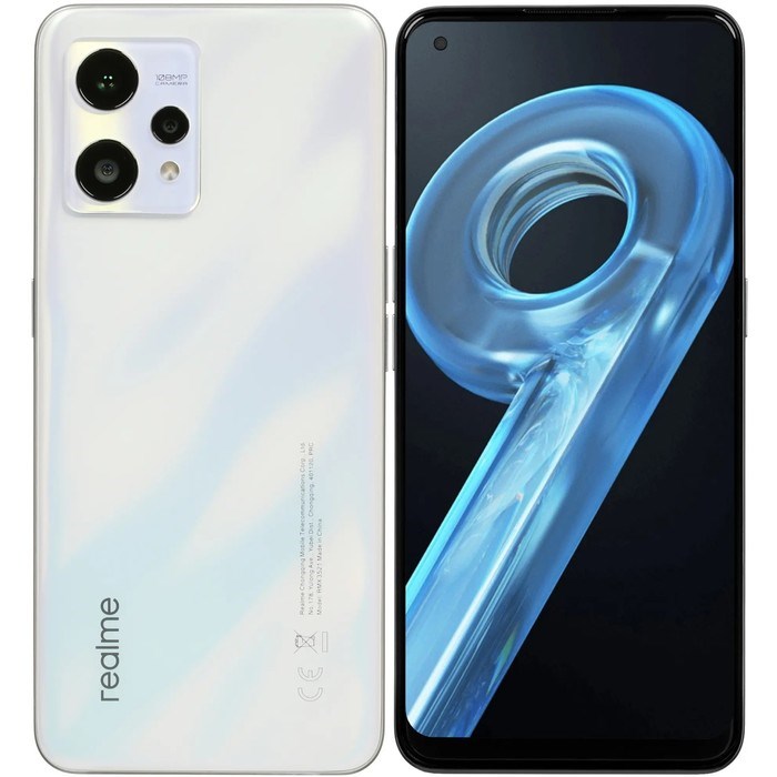 Смартфон Realme 9, 6.4", SAmoled, 2 sim, 4 Гб, 64 Гб, 108 Мп, 16 Мп, 5000 мАч, NFC, белый - фото 51396977 Смартфон Realme 9, 6.4", SAmoled, 2 sim, 4 Гб, 64 Гб, 108 Мп, 16 Мп, 5000 мАч, NFC, белый - фото 51396977