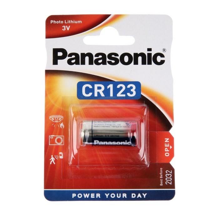 Батарейка литиевая Panasonic, 123-1BL (123A), 3В, блистер, 1шт. - фото 51397208 Батарейка литиевая Panasonic, 123-1BL (123A), 3В, блистер, 1шт. - фото 51397208