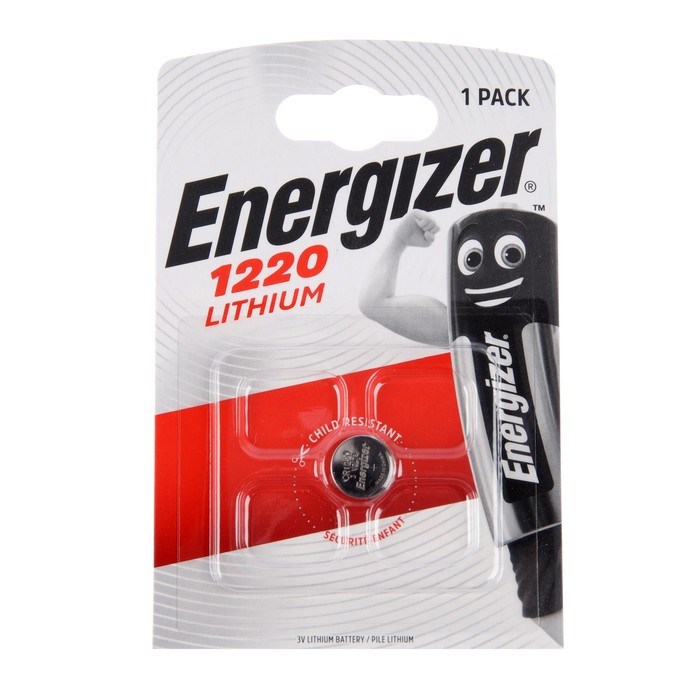 Батарейка литиевая Energizer, CR1220-1BL, 3В, блистер, 1 шт. - фото 51397216 Батарейка литиевая Energizer, CR1220-1BL, 3В, блистер, 1 шт. - фото 51397216