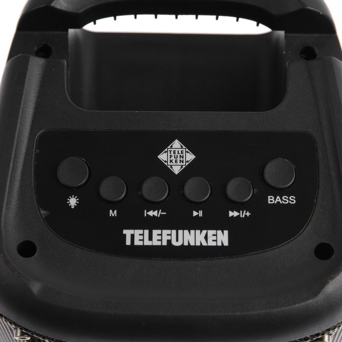 Портативная колонка Telefunken TF-PS1237B, 15Вт, 1500мАч, FM,BT, USB, TWS, подсветка, черная - фото 51397240 Портативная колонка Telefunken TF-PS1237B, 15Вт, 1500мАч, FM,BT, USB, TWS, подсветка, черная - фото 51397240