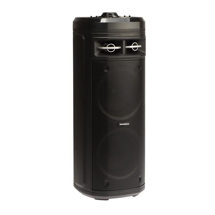 Портативная колонка Soundmax SM-MS4207, 80Вт, 3600мАч, FM, BT, USB, TWS, подсветка, черная - фото 51397248 Портативная колонка Soundmax SM-MS4207, 80Вт, 3600мАч, FM, BT, USB, TWS, подсветка, черная - фото 51397248