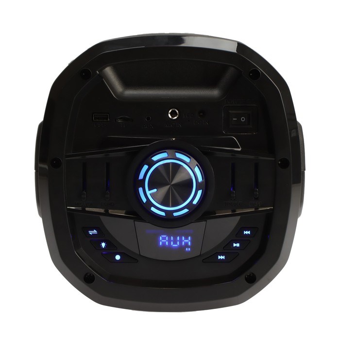 Портативная колонка Soundmax SM-MS4207, 80Вт, 3600мАч, FM, BT, USB, TWS, подсветка, черная - фото 51397249 Портативная колонка Soundmax SM-MS4207, 80Вт, 3600мАч, FM, BT, USB, TWS, подсветка, черная - фото 51397249
