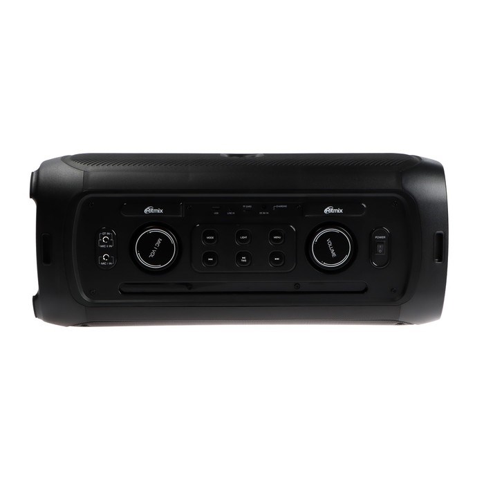 Портативная колонка Ritmix SP-910B, 75 Вт, 3600 мАч, BT, AUX, USB, FM, microSD, подсветка - фото 51397274 Портативная колонка Ritmix SP-910B, 75 Вт, 3600 мАч, BT, AUX, USB, FM, microSD, подсветка - фото 51397274