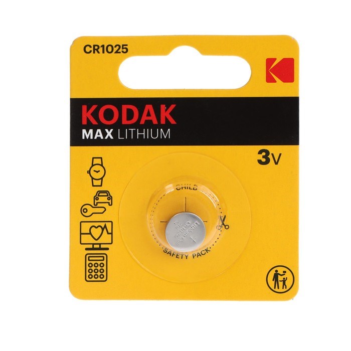 Батарейка литиевая Kodak Max, CR1025-1BL, 3В, блистер, 1 шт. - фото 51397418 Батарейка литиевая Kodak Max, CR1025-1BL, 3В, блистер, 1 шт. - фото 51397418