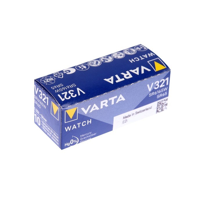 Батарейка Varta Silver Oxide, 321 (SR616SW) - 1BL, 1.55 В, блистер, 1 шт. - фото 51397707 Батарейка Varta Silver Oxide, 321 (SR616SW) - 1BL, 1.55 В, блистер, 1 шт. - фото 51397707