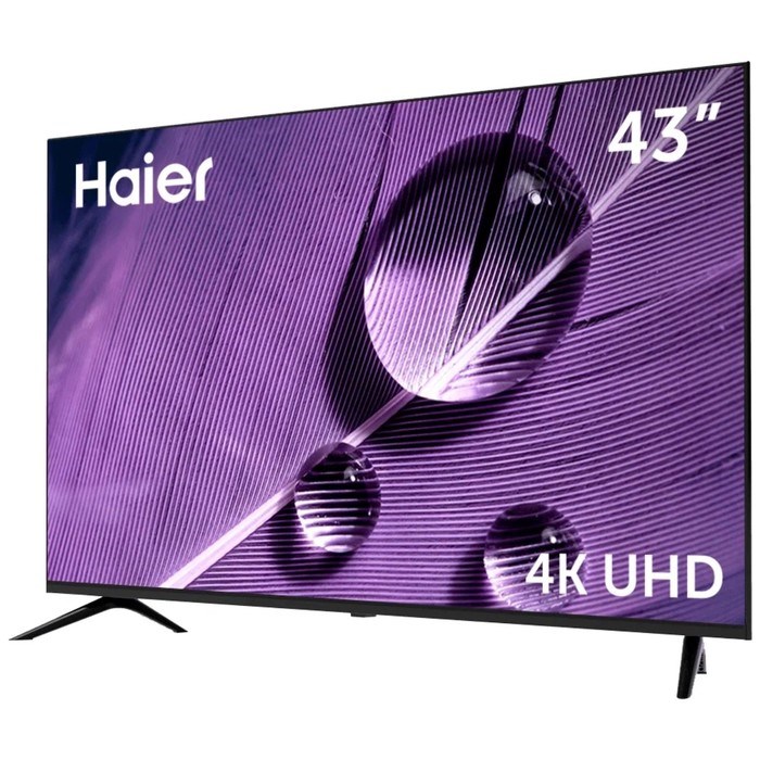 Телевизор Haier SMART TV S1, 43", 3840×2160, DVB-T/T2/C/S2, HDMI×4, USB×2, Smart TV, чёрный - фото 51397719 Телевизор Haier SMART TV S1, 43", 3840×2160, DVB-T/T2/C/S2, HDMI×4, USB×2, Smart TV, чёрный - фото 51397719