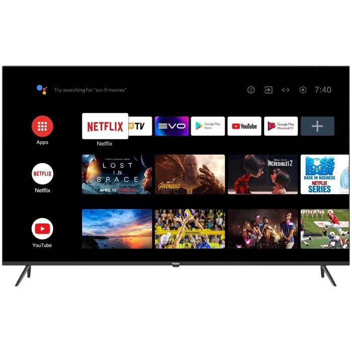 Телевизор Haier SMART TV S1, 43", 3840×2160, DVB-T/T2/C/S2, HDMI×4, USB×2, Smart TV, чёрный - фото 51397721 Телевизор Haier SMART TV S1, 43", 3840×2160, DVB-T/T2/C/S2, HDMI×4, USB×2, Smart TV, чёрный - фото 51397721