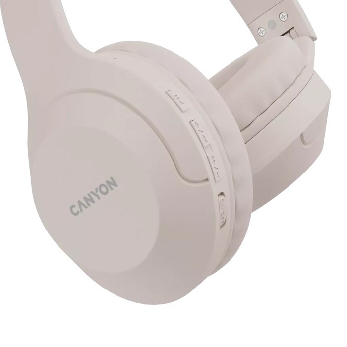 Наушники Canyon CNS-CBTHS3BE, полноразмерные, микрофон, BT 5.1, 300 мАч, бежевые - фото 51397824 Наушники Canyon CNS-CBTHS3BE, полноразмерные, микрофон, BT 5.1, 300 мАч, бежевые - фото 51397824