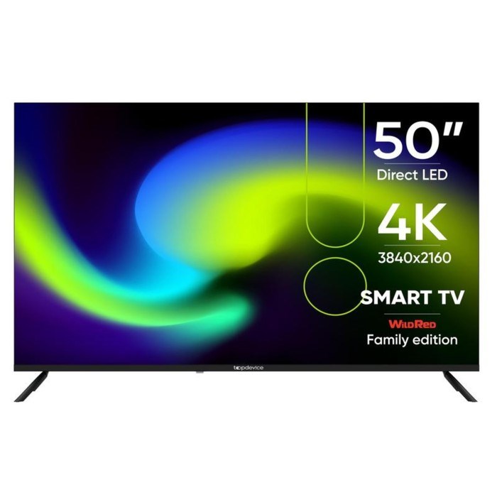 Телевизор Topdevice TDTV50BS06U, 50", 3840x2160, DVB-T2/C/S2, HDMI 3, USB 2, Smart TV,черный - фото 51397908 Телевизор Topdevice TDTV50BS06U, 50", 3840x2160, DVB-T2/C/S2, HDMI 3, USB 2, Smart TV,черный - фото 51397908