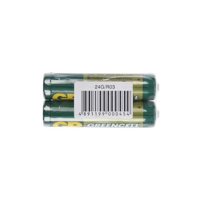 Батарейка солевая GP Greencell Extra Heavy Duty, AAA, R03-2S, 1.5В, спайка, 2 шт. - фото 51397975 Батарейка солевая GP Greencell Extra Heavy Duty, AAA, R03-2S, 1.5В, спайка, 2 шт. - фото 51397975