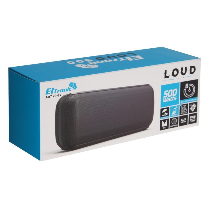 Портативная колонка ELTRONIC LOUD, 50 Вт, 2000 мАч, microSD, BT, AUX, TWS, IPX5 - фото 51398210 Портативная колонка ELTRONIC LOUD, 50 Вт, 2000 мАч, microSD, BT, AUX, TWS, IPX5 - фото 51398210