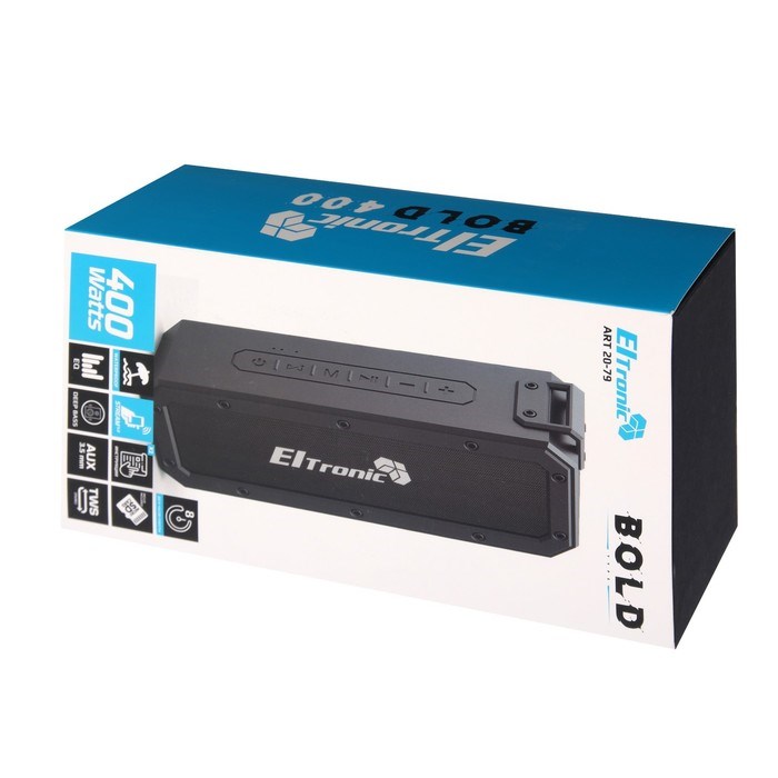 Портативная колонка ELTRONIC BOLD, 40 Вт, 6600 мАч, microSD, BT, AUX, TWS, IPX7 - фото 51398217 Портативная колонка ELTRONIC BOLD, 40 Вт, 6600 мАч, microSD, BT, AUX, TWS, IPX7 - фото 51398217